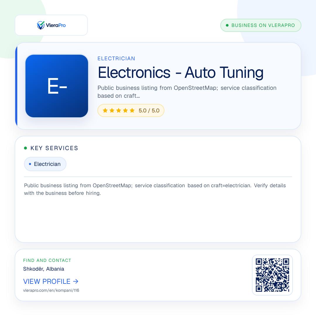 Promotional profile graphic: Electronics - Auto Tuning
