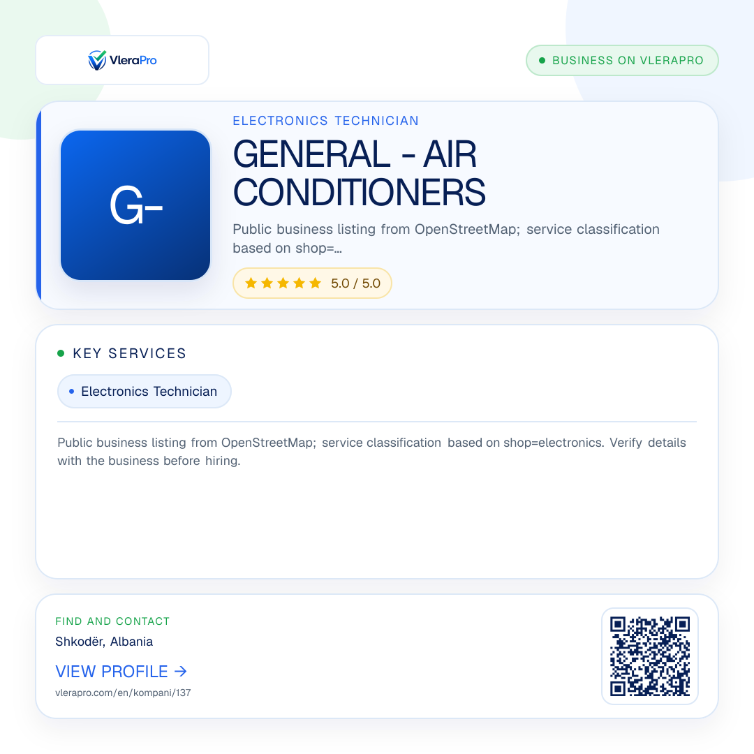 Promotional profile graphic: GENERAL - AIR CONDITIONERS