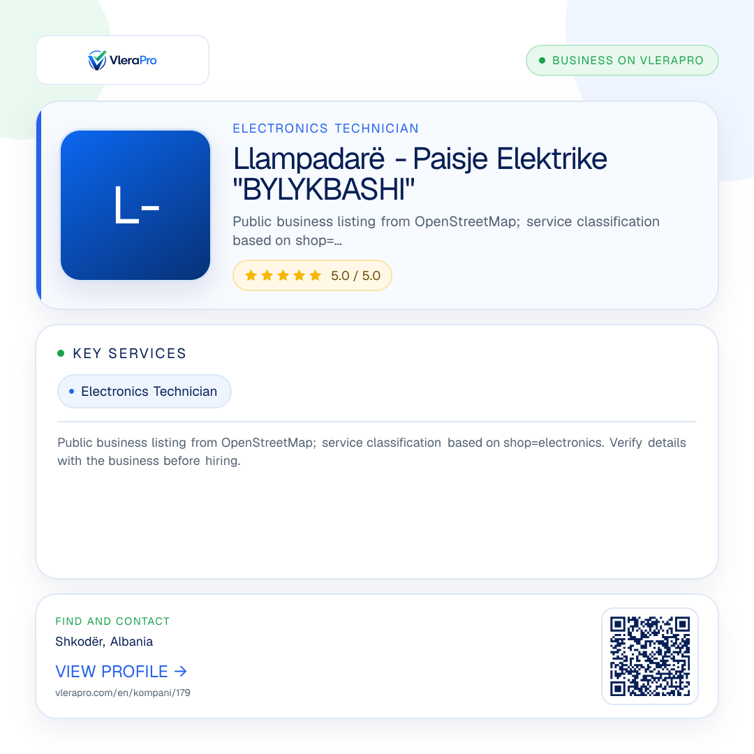 Promotional profile graphic: Llampadarë - Paisje Elektrike "BYLYKBASHI"