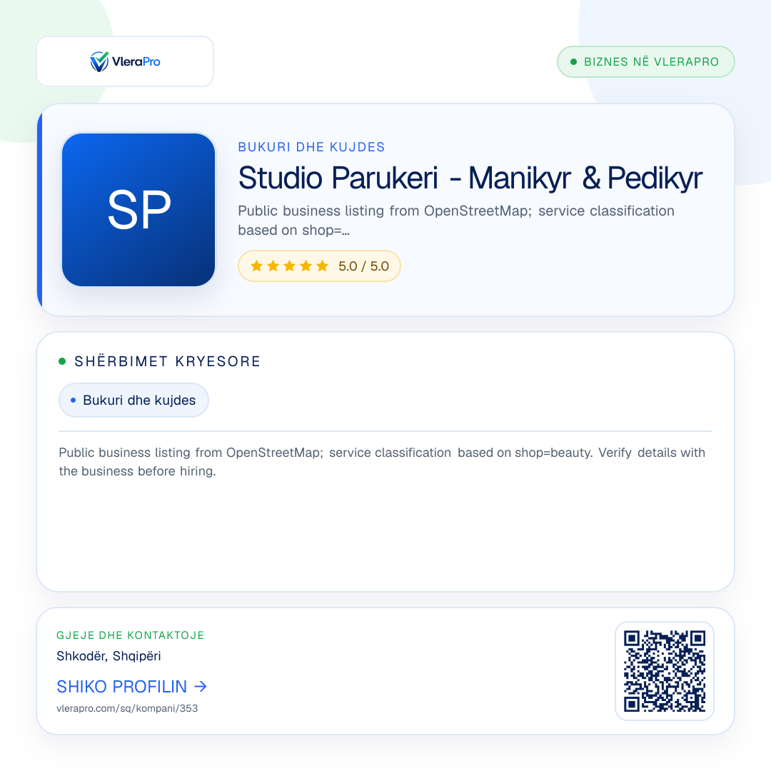 Grafika promocionale e profilit: Studio Parukeri - Manikyr & Pedikyr