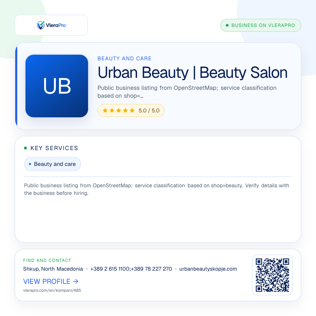 Promotional profile graphic: Urban Beauty | Beauty Salon