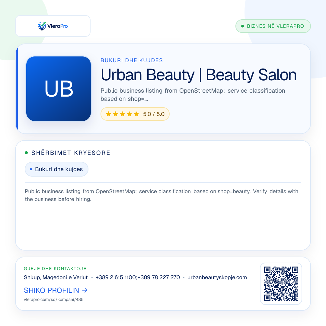 Grafika promocionale e profilit: Urban Beauty | Beauty Salon