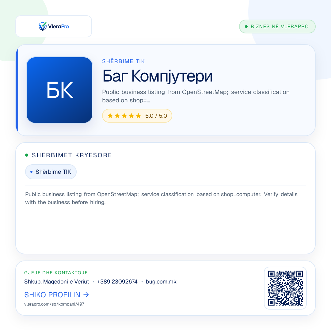 Grafika promocionale e profilit: Баг Компјутери