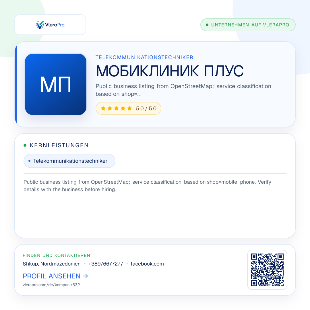 Werbegrafik des Unternehmensprofils: МОБИКЛИНИК ПЛУС