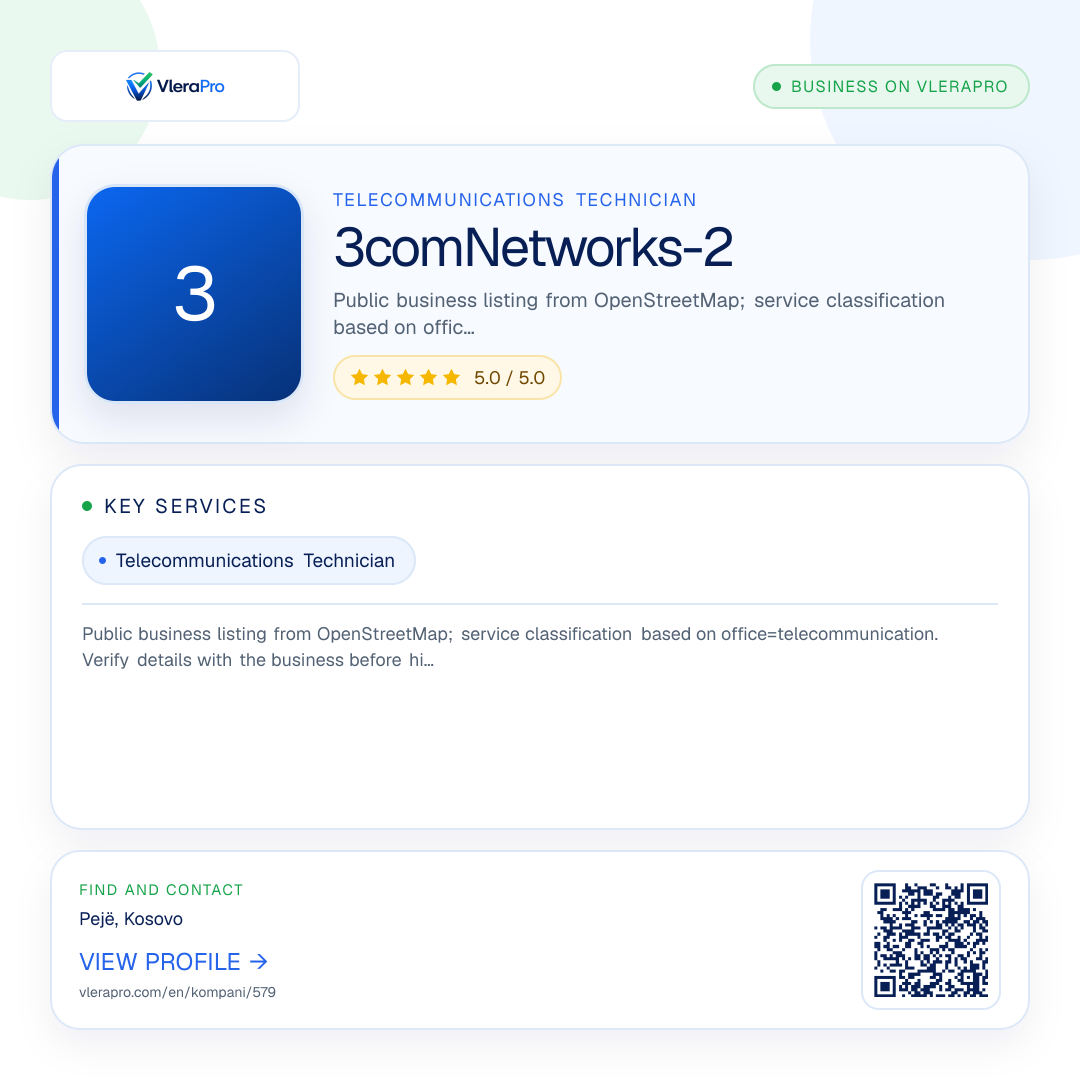 Promotional profile graphic: 3comNetworks-2