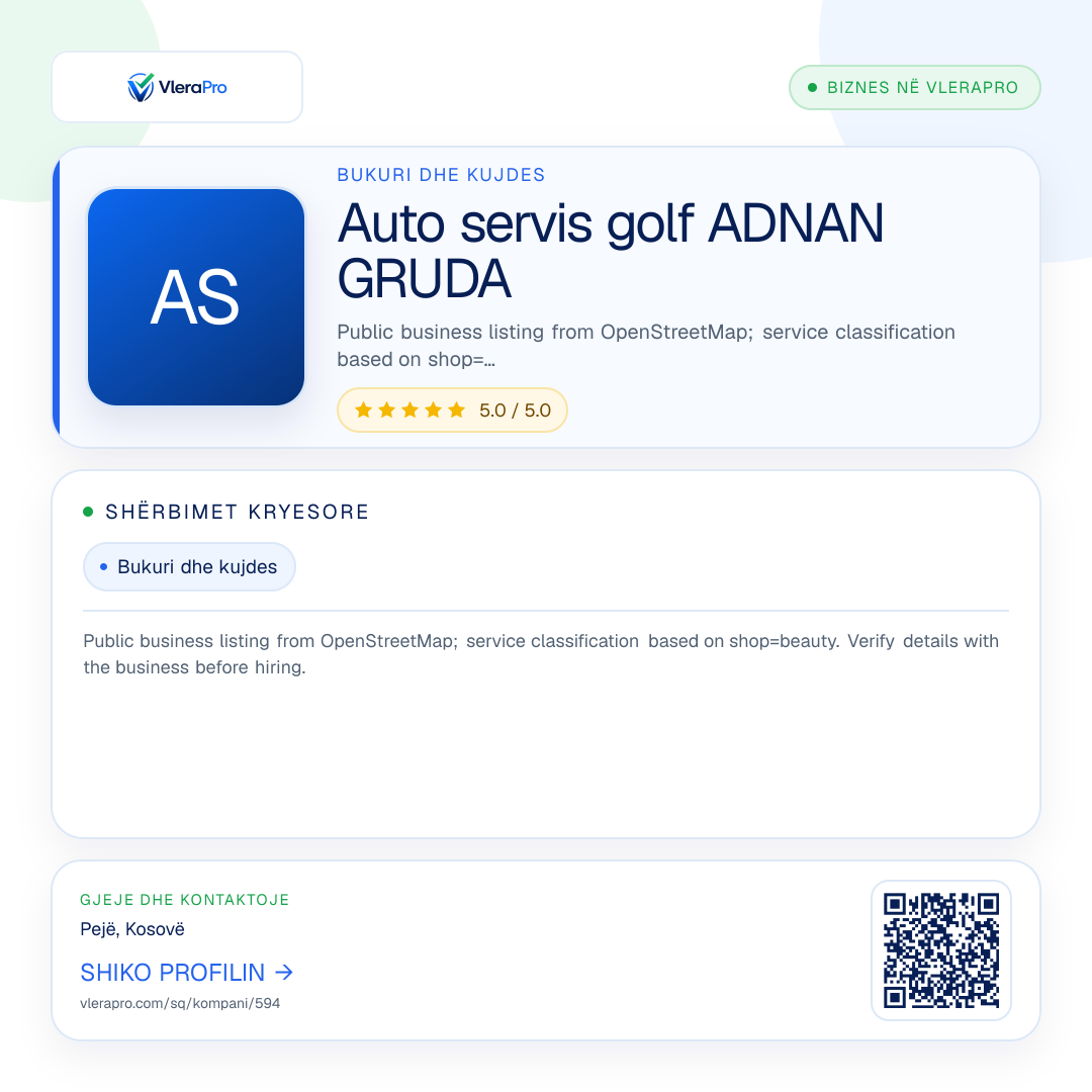 Grafika promocionale e profilit: Auto servis golf ADNAN GRUDA