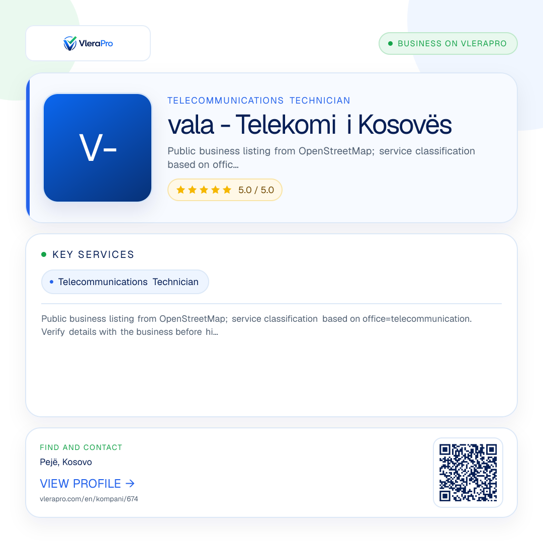 Promotional profile graphic: vala - Telekomi i Kosovës