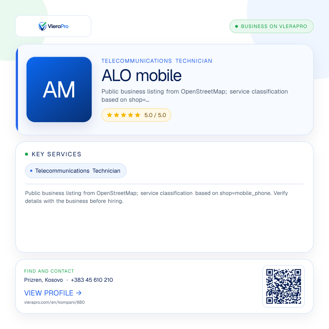 Promotional profile graphic: ALO mobile