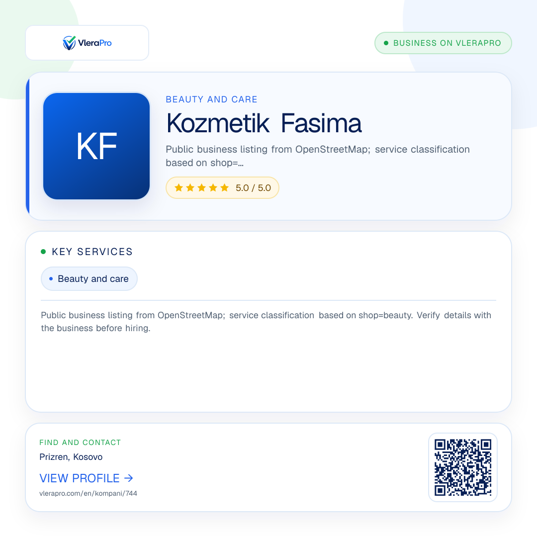 Promotional profile graphic: Kozmetik Fasima