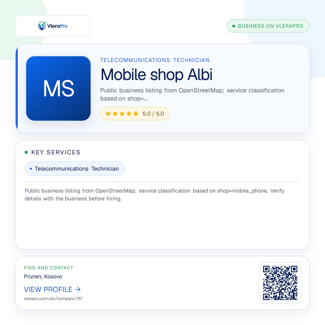 Promotional profile graphic: Mobile shop Albi