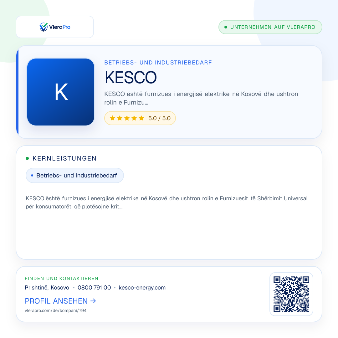 Werbegrafik des Unternehmensprofils: KESCO