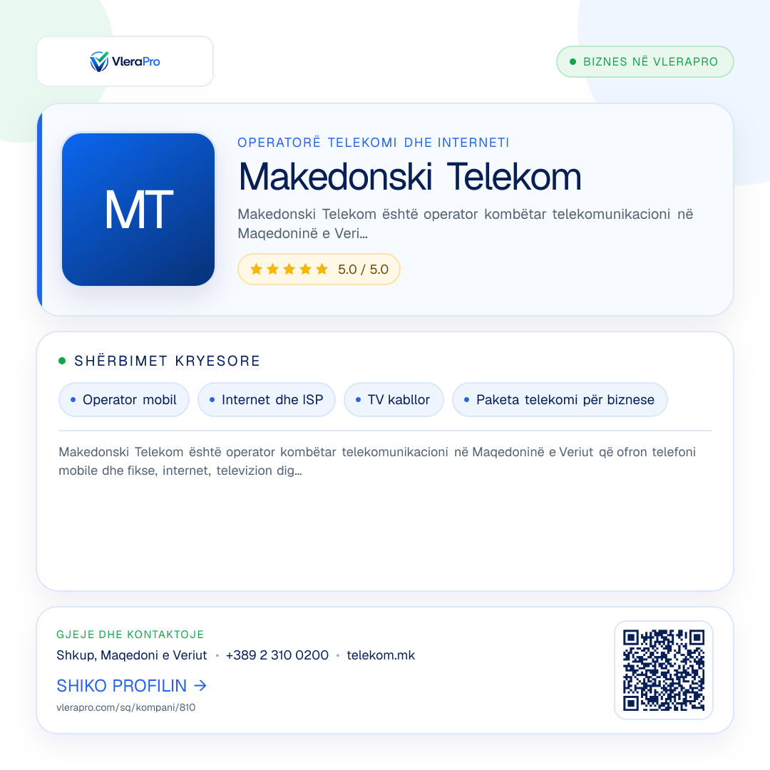 Grafika promocionale e profilit: Makedonski Telekom